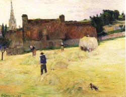 Paul Gauguin Hay-Making in Brittany oil painting picture